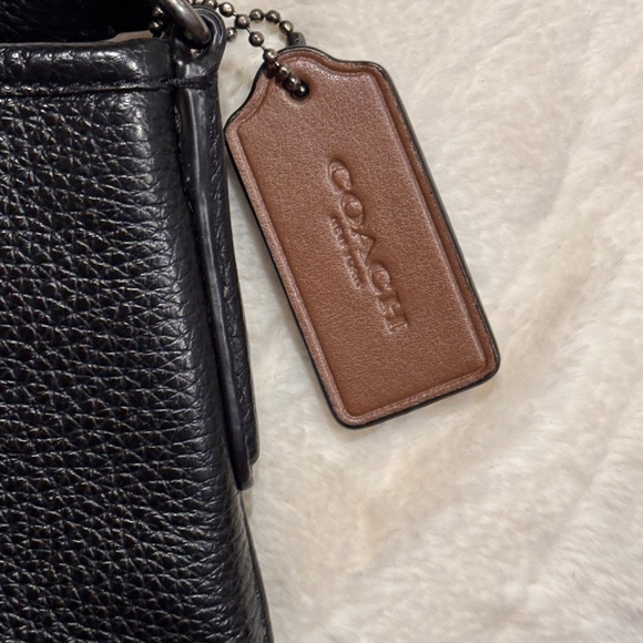 Coach File Crossbody in Black Leather with Vandal Gummy Bear Delinquent Like New - Picture 4 of 7